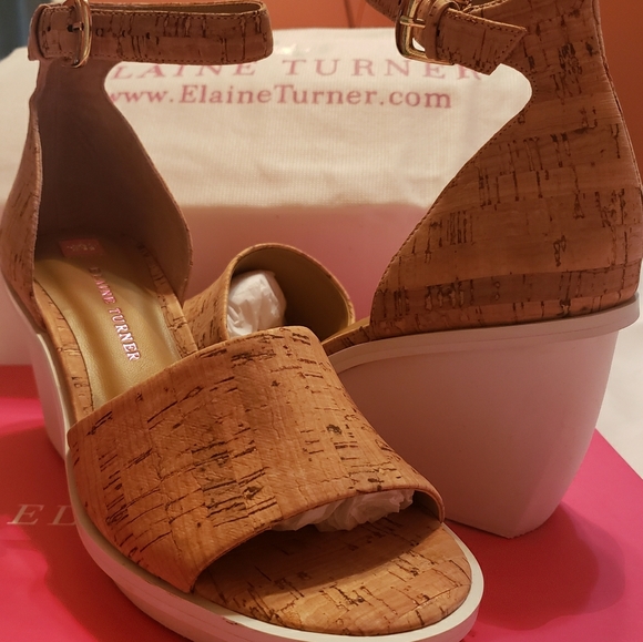Elaine Turner Shoes - NEW Elaine Turner Cork wedges size 8